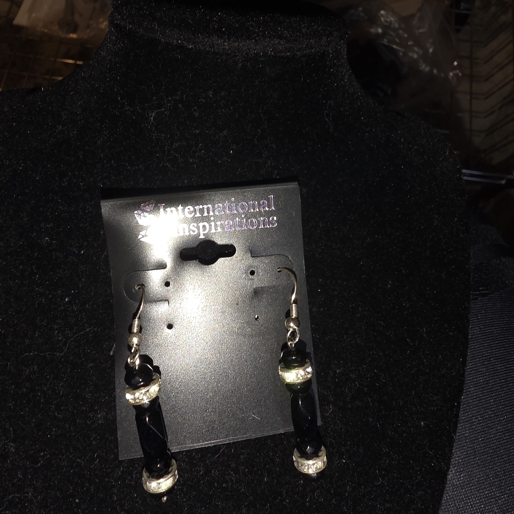 Black and Silver Earrings